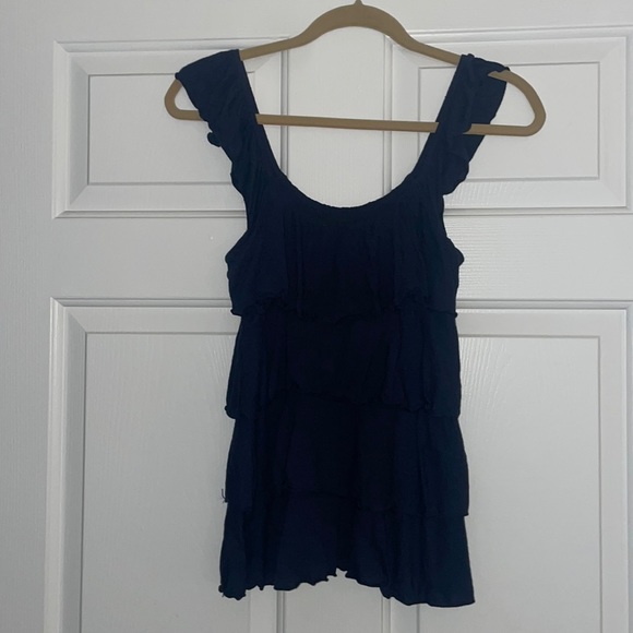 Express Ruffled Layered Tank Top - Picture 2 of 5